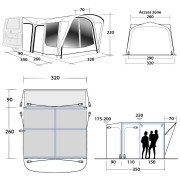 Outwell Parkville 260SA elősátor