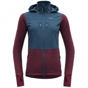 Devold Herøy Hybrid Merino Jkt Wmn női softshell kabát piros/kék Beetroot/Flood