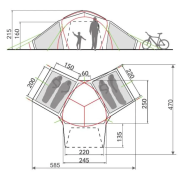 Vaude Badawi 4P 4 személyes családi sátor