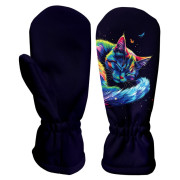 WAMU Dark Purple gyermek softshell kesztyű