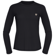 Norrona femund pureUll Long Sleeve női póló fekete Caviar Black