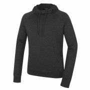MOOA Merino Hoodie férfi pulóver fekete black melange