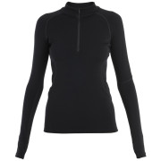 Icebreaker Women 300 MerinoFine™ Polar LS Half Zip női funkcionális felső fekete Black