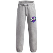 Under Armour UA B Rival FLC Graphics Jgr Mod Gray Light Heather gyerek nadrág szürke/fehér Mod Gray Light Heather / / White