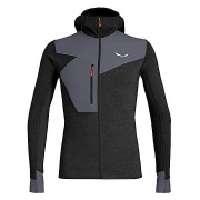 Férfi pulóver Salewa Puez 2 Dry M L/S Hood Fz Tee fekete