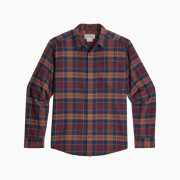 Royal Robins Lieback Organic Cotton Flannel L/S férfi ing burgundi vörös Wine Oak Pld