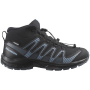 Salomon Xa Pro V8 Mid Waterproof gyerek cipő fekete/kék Black / Neptune. / Alaskan Blue