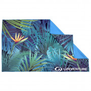 Gyorsan száradó törülköző LifeVenture Printed SoftFibre Trek Towel kék/zöld