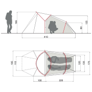 Vaude Ultralight Chapel XT 2P 2 személyes ultrakönnyű sátor