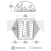 Big Agnes Copper Spur UL3 ultrakönnyű sátor