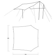 Outwell Canopy Tarp L sátor kiegészítő elem