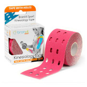 BronVit Sport Kinesio Tape děrovaný kineziológiai tapasz rózsaszín