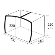 Brunner Skia 300 Aerocampin árnyékoló - kifeszített sátorponyva