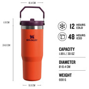 Stanley Tumbler se slámkou/brčkem 890 ml thermo bögre