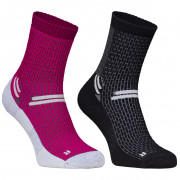 High Point Trek 4.0 Lady Socks (Double pack) zokni fekete/rózsaszín