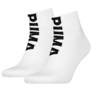 Férfi zokni Puma Men Logo Quarter 2P fehér