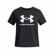 Under Armour BIG LOGO SS-BLK gyerek póló fekete/fehér Black