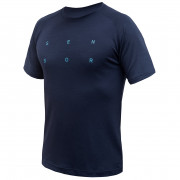 Sensor Merino Blend Typo férfi funkcionális póló kék