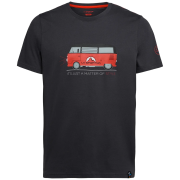 La Sportiva Van T-Shirt M 2024 férfi póló szürke / fekete Carbon/Cherry Tomato