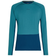 Icebreaker Men Merino 200 ZoneKnit LS Crewe férfi funkcionális póló kék/világoskék Atlant/Topaz/Cb