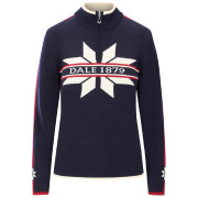 Dale of Norway Nåle Fem Sweater női pulóver kék/fehér Navy Offwhite Red Rose