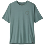 Patagonia Men's Capilene Cool Daily Shirt - Spoke Stencil férfi póló kék Blue Sage - Light Blue Sage X-Dye