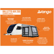 Vango Balletto Air 200 Elements Shield elősátor