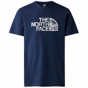 The North Face M S/S Woodcut Dome Tee férfi póló kék