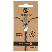 ZlideOn Opravný jezdec pro kovové zipy - L pót cipzár ezüst silver