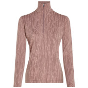 Icebreaker Women Merino 260 Tech Vertex LS Half Zip Delta Lines AOP női funkcionális felső barna Summit/Blush/J