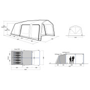 Outwell Boston 5 Air TC 5 személyes családi sátor