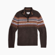 Royal Robins Arch Rock 1/4 Zip férfi pulóver sötétbarna Turkish Coffee Htr Kirkwood Pt