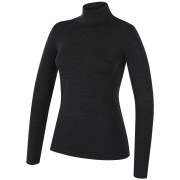 MOOA MerinoSilk Collar 160 női garbó fekete black melange