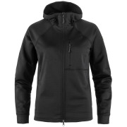 Fjällräven Abisko Grid Fleece Hoodie W női dzseki fekete Black