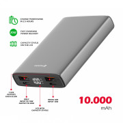 Swissten Aluminum 10000 mAh powerbank