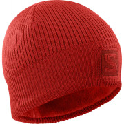 Salomon Logo Beanie sapka piros/szürke GojiBerry/RdDahlia