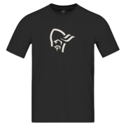 Norrona 29 cotton viking T-shirt férfi póló fekete Caviar Black/Snowdrop