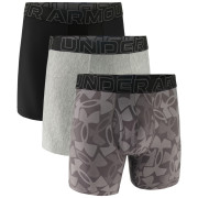 Under Armour Perf Tech Nov 6in férfi boxer szürke Castlerock Logo / Steel Heather / Black