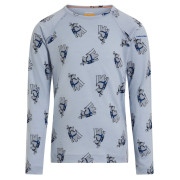 Icebreaker Kids M 200 Oasis LS Crewe Bear Tour AOP gyerek funkcionális felső világoskék Zinc Blue/Aop