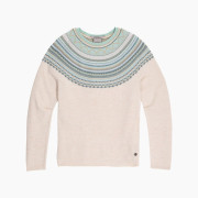 Royal Robins Westlands Fairisle Crew női pulóver bézs Chalk Htr Manzanita Pt