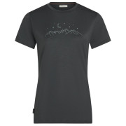 Icebreaker Women Merino 150 Tech Lite SS Tee Sparkling Stars női póló sötétszürke Obsidian