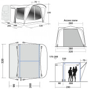 Outwell Parkville 200SA elősátor