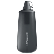 LifeStraw Peak Squeeze Bottle 1L filteres kulacs fekete Dark Grey