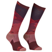 Ortovox All Mountain Long Socks W női térdzokni piros winetasting