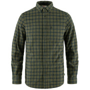 Fjällräven Övik Flannel Shirt M férfi ing zöld Laurel Green-Indigo Blue