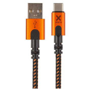 Xtorm Xtreme USB to USB-C cable (1,5m) töltő és adatkábel fekete Black/Orange