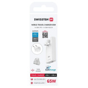 Swissten World Travel Charger 65W GaN USB-C + USB-A adapter