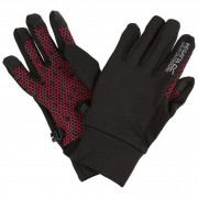 Regatta Grippy Gloves II gyerek kesztyű fekete/rózsaszín