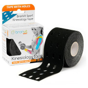 BronVit Sport Kinesio Tape děrovaný kineziológiai tapasz fekete