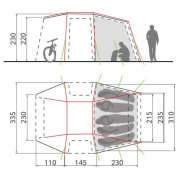 Vaude Drive Van XT 5P elősátor